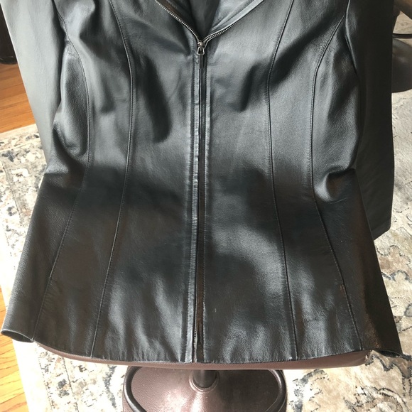 2 for $40 - Vintage East 5th women’s genuine leather jacket, black, size M - Picture 10 of 12